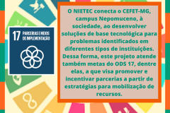 Uso do conhecimento e da tecnologia para benefício social, cuja atividade principal do negócio seja a intenção de criar mecanismos e condições para que a erradicação da pobreza.